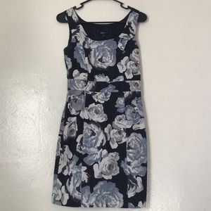 Express Navy and Grey Floral Dress